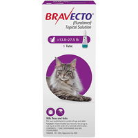 Bravecto Spot-On for Large Cats 13.8 lbs - 27.5 lbs (Purple) 500 mg