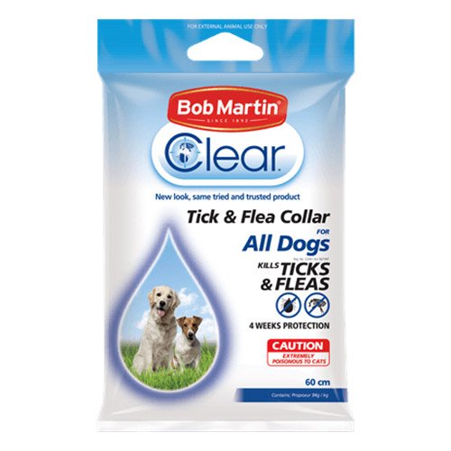 Bob Martin Clear Tick & Flea Collar for Dog Supplies