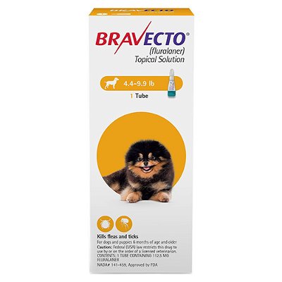 Bravecto Topical for X-Small Dogs (4.4 - 9.9 lbs) Yellow