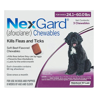 Nexgard Chewables For Large Dogs 10-25kg (24 to 60lbs) Purple
