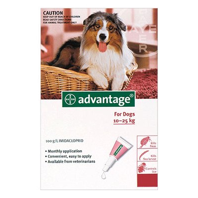 Advantage For Large Dogs 10 To 25Kg (Red)
