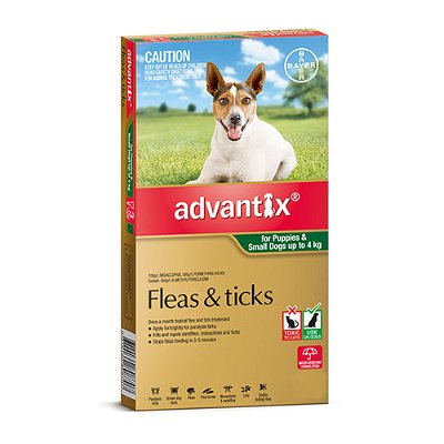 K9 Advantix For Small Dogs & Pups Up To 4Kg (Green)