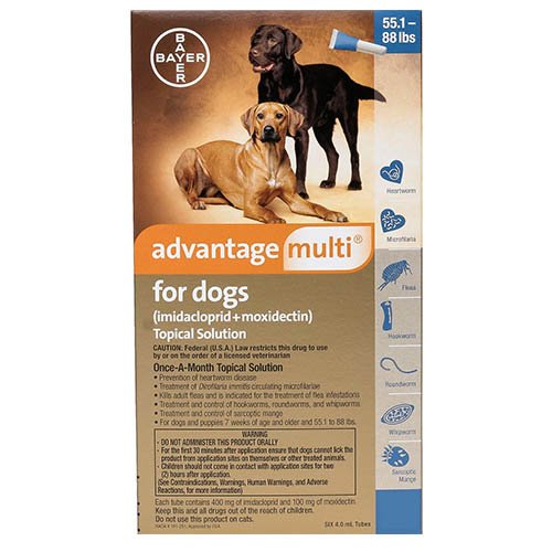 Advantage Multi (Advocate) For Extra Large Dogs over 25 kg (55 to 88lbs) Blue