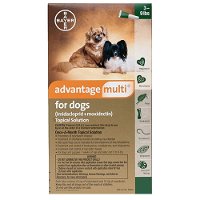 Advantage Multi (Advocate) For Small Dogs/Pups up to 4 kg (Green)