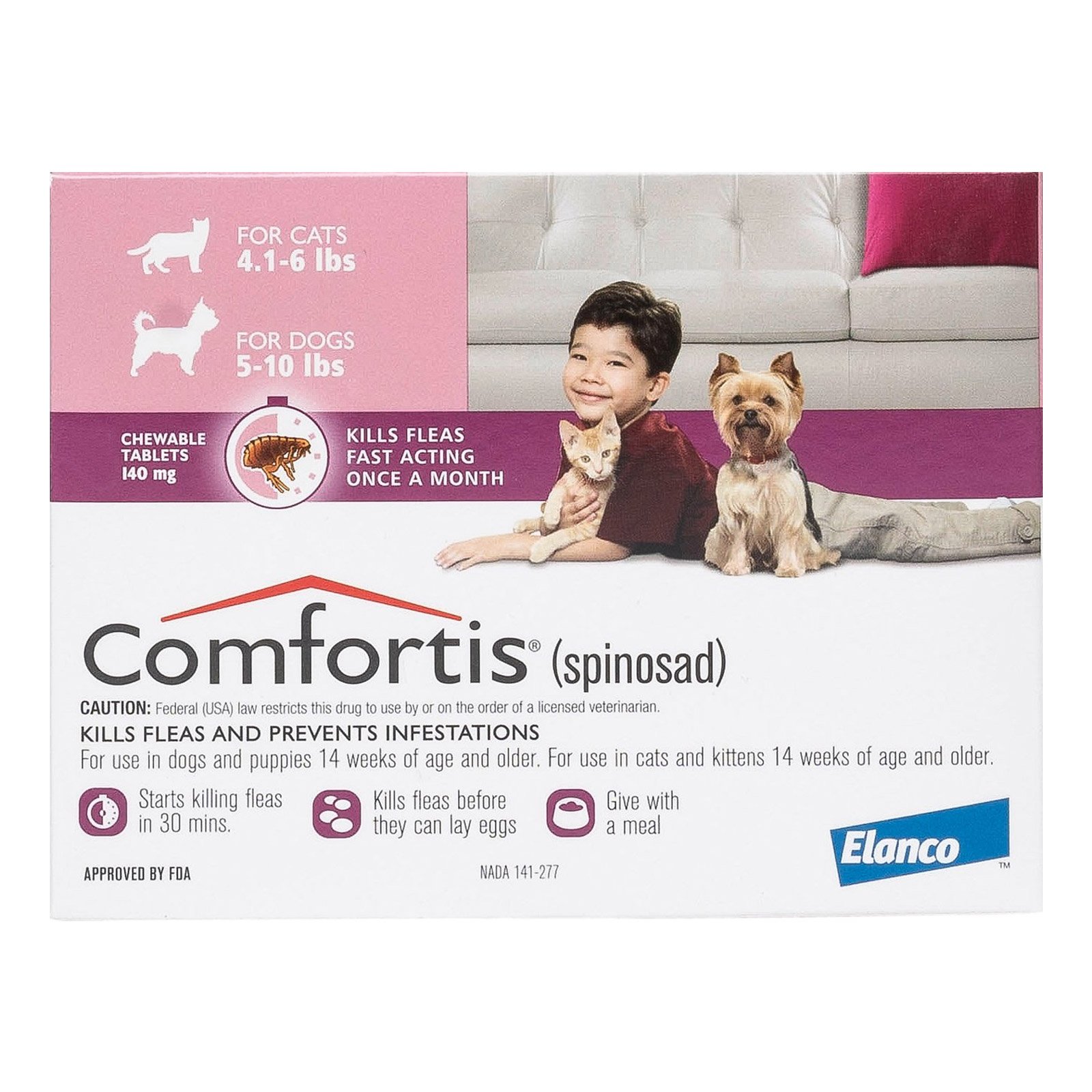 Comfortis For Small Cats 1.4 to 2.7 Kg (3 to 6 lbs) 140mg