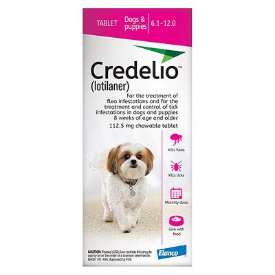Credelio for Dogs 06 to 12 lbs (112.5mg) Pink