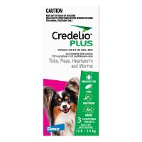 Credelio Plus For Small Dog 2.8-5.5kg Pink