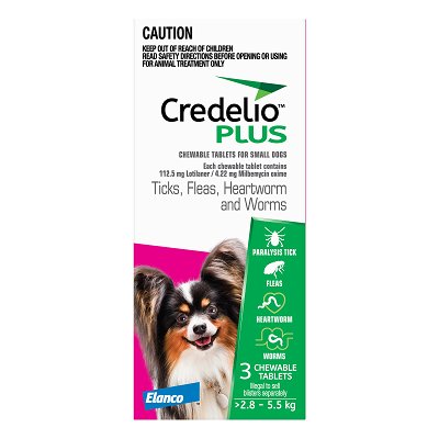 Credelio Plus For Small Dog 2.8-5.5kg Pink