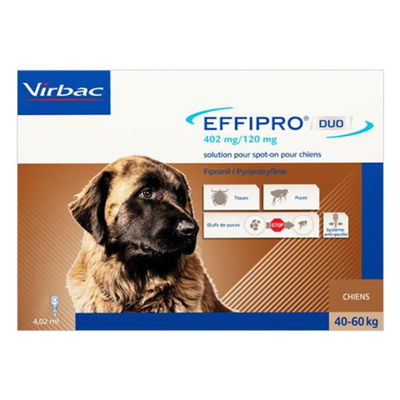 Effipro Duo Spot- On for Extra Large Dogs Over 88 lbs (Brown)