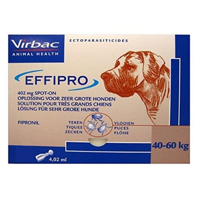 Effipro Spot-On Solution for Extra Large Dogs 40-60 kg (Over 88lbs) Brown