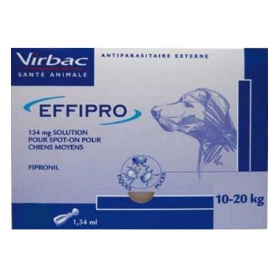 Effipro Spot-On Solution for Medium Dogs 10-20 kg (23 to 44lbs) Blue