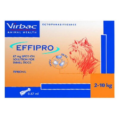Effipro Spot-On Solution for Small Dogs 2-10 kg (upto 22lbs) Orange