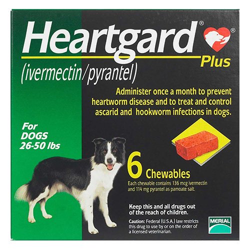 Heartgard Plus Chewables For Medium Dogs 12 To 22 Kg (Green)