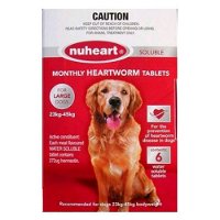 Nuheart Generic Heartgard Tabs For Large Dogs - Nuheart 23 To 45Kg (Red)
