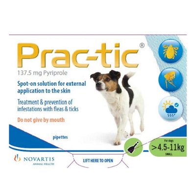 Prac-Tic Spot-On for Small Dog (4.5 - 11 kg) (Green)