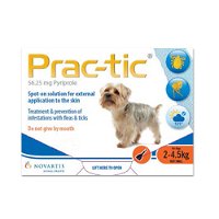 Prac-Tic Spot-On for Very Small Dog (2 - 4.5 kg) (Orange)