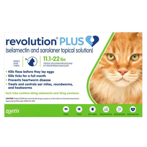 Revolution Plus for Large Cats 11-22lbs (5-10kg) Green