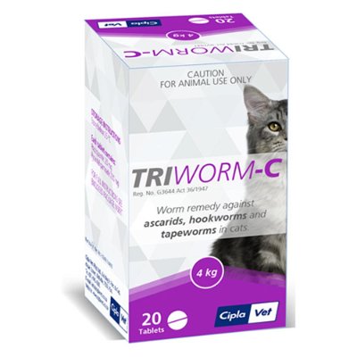 Triworm-C Tablets for Cats